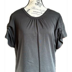 Diane Von Furstenberg Charcoal Short Sleeve Top